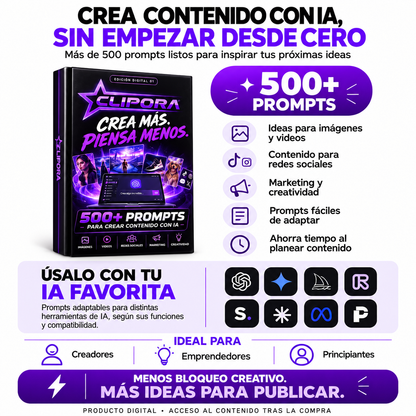 500 prompts para crear videos virales con IA